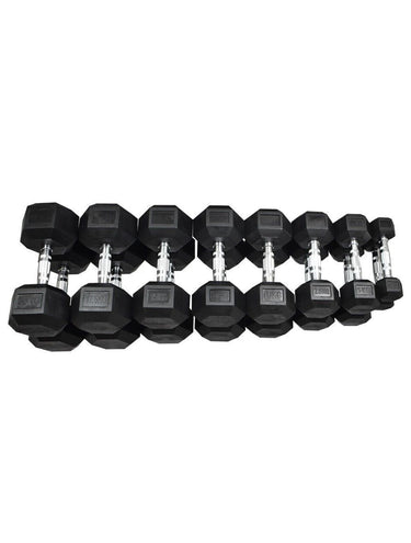 Hex Dumbbells Set - 2.5 KG to 20 KG ( 8 Pairs)